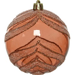 Kerstbal Deco Glitter - Terra Bruin