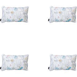 Madison -  Sierkussen Donna azure canvas eco+ - Ca. 30x50 cm - Set van 4