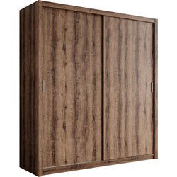 Meubella - Kledingkast Blake - Donker eiken - 200 cm