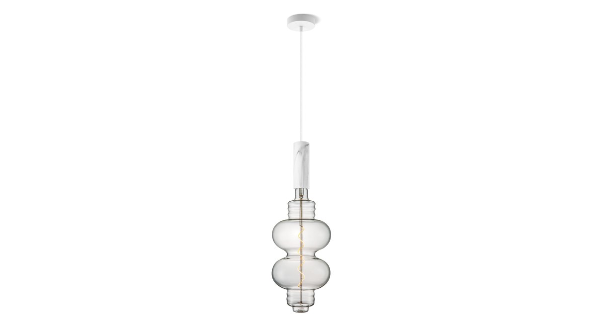 Home sweet home hanglamp Saga marmer Diabolo - helder