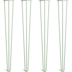 The Hairpin Leg Co. – Hairpin Legs – 10mm – Werkbladpoten – 3 Staven - Pastel Groen