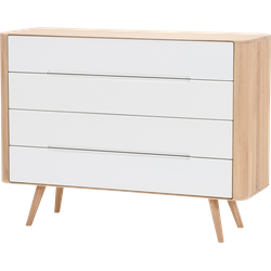 Ena drawer 120 - 4 drawers houten ladekast whitewash - 120 x 90 cm