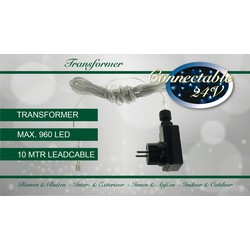 Kerstverlichting Connectable transformator timer voor koppelverlichting 24 volt max 960 LED met timer