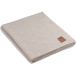 Knit Factory Maxx Gebreid Plaid - Woondeken - Kleed - Beige - 160x130 cm