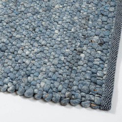 Wollen vloerkleed Bergamo 250 blauw - Eva Interior - 240 x 340 cm - (XL)