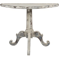 Clayre & Eef Sidetable  100x42x84 cm Wit Beige Hout Wandtafel