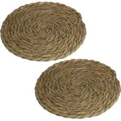 Gerimport Pannenonderzetter - 2x - hittebestendig - zeegras - 20 cm - Panonderzetters