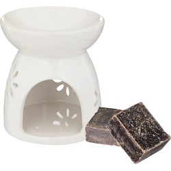 Amberblokjes/geurblokjes cadeauset - musk geur - inclusief geurbrander - Geurbranders