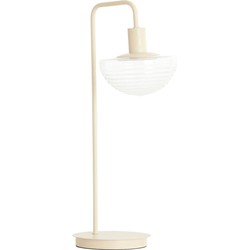 Tafellamp Baylie - Mat crème - 30x20x61cm
