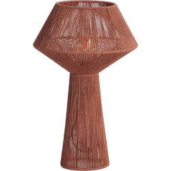 Light & Living - tafellamp - Fugia - rood - textiel - E27 - 1883517