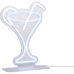 Leitmotiv - Neon Light Coctail w. Straw - Blauw