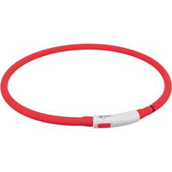 TRIXIE HALSBAND USB FLASH LIGHT LICHTGEVEND OPLAADBAAR ROOD 70X1CM