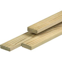 Plank Noord-Europees O/S-IV vuren 1,9x4,5x360 cm Tuindeco