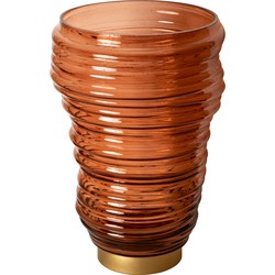 PTMD Lane Brown glass ribbed swirl stormlight L
