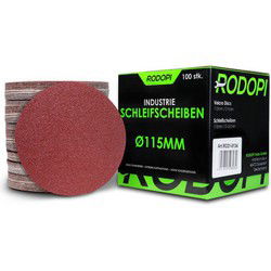 Rodopi® 100x Mix Schuurpapier 115 mm - zonder perforatie Excentrisch Schuurmachine
