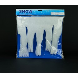 5 stuks - Ijspegelrand 200x32cm/brandvertragend/polyester/polybag Snow