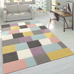 Laagpolig Vloerkleed Lareva - Blok Design - Multi - 120x170 cm