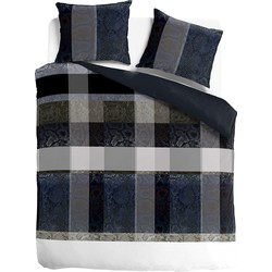 Dekbedovertrek Flanel Mannoo squares 1* 200x220 + 2* 60x70cm Sleep Sense