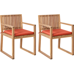 Beliani SASSARI PREMIUM - Tuinstoel-Bruin-FSC® gecertificeerd acaciahout