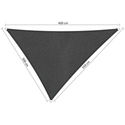 Shadow Comfort driehoek 3x3,5x4m Carbon Black