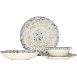 Bonna Serviesset (Medium) - Luca Mosaic - 24 delig - 6 Personen - Porselein