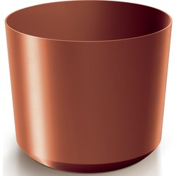 Prosperplast Plantenpot/bloempot Babylon - kunststof - buiten/binnen - koper - D20 x H20 cm - Plantenpotten