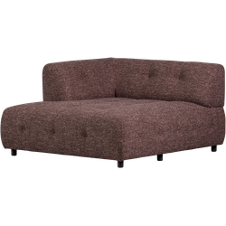 WOOOD Louis 1,5-Zits Chaise Longue - Polyester - Mauve - 73x122x140