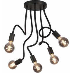 Highlight - Flex - Plafondlamp - E27 - 18 x 18  x 60cm - Zwart