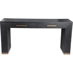 PTMD Bijzettafel Tiess - 165x45x81 cm - Hout - Zwart