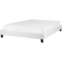 Beliani ROANNE - Tweepersoonsbed-Grijs-Polyester