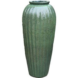 PTMD Bloempot Mellisa - 36x36x89 cm - Keramiek - Groen