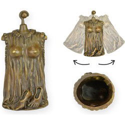 A BRONZE TABLE BELL OF AN UNDRESSED WOMAN