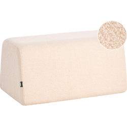 Beliani SINCLAIR - Poef-Beige-Bouclé