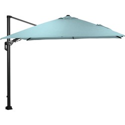 Garden Impressions Hawaii Deluxe zweefparasol 300x300 cm - frame donker grijs - doek mint grijs