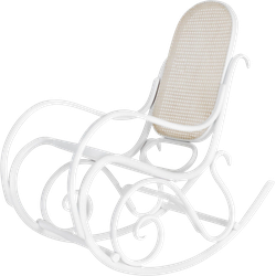 Felicia houten schommelstoel wit