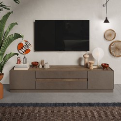 Tv-meubel met 2 deuren en 2 laden Utopia - L205 cm
