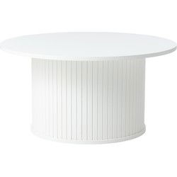 Salontafel Wit Eikenhout - Ø90x45cm - Nola
