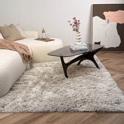 Hoogpolig vloerkleed Nika ivoor/taupe polyester - Interieur05
