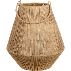 Clayre & Eef Windlicht  Ø 26x31 cm Bruin Jute Rond Kaarsenhouder