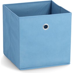 Zeller opbergmand/kastmand - 22 liter - blauw - 28 x 28 x 28 cm - Opbergmanden