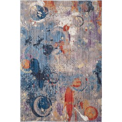 Safavieh Trendy New Transitional Indoor Woven Area Rug, Bristol Collection, BTL342, in Grey & Blue, 155 X 229 cm