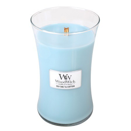 Woodwick Large Candle Sea Salt and Cotton - 