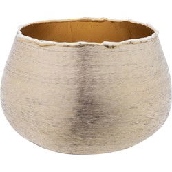 Cosy @ Home Waxinelichthouder - goudkleurig - aluminium - 10 cm - Waxinelichtjeshouders