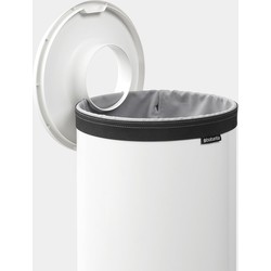 Laundry Bin, 35 litre, Plastic Lid - White