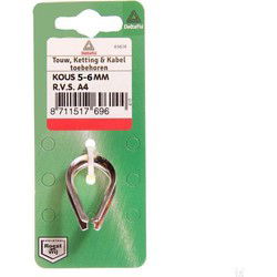 Kous 5-6mm rvs 2st