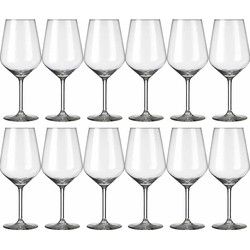 Royal Leerdam Wijnglazen Carre - 12x stuks - witte wijn - 370 ml - Wijnglazen