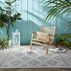 Algarve Indoor & Outdoor Crème / Grijs vloerkleed - Scandinavisch Design - 160 X 230 CM