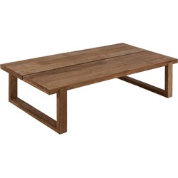 DTP Home Coffee table Icon rectangular,35x130x70 cm, 4 cm top with split, recycled teakwood