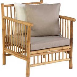 Persoon Exotan Bamboe lounge tuinstoel - bamboo natural finish