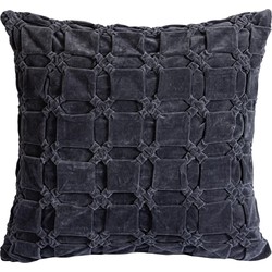 PTMD Sierkussen Nasim L - 60x60x10 cm - Katoen - Grijs